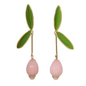 kate spade ♠️ best buds tulip linear clip-on statement earrings